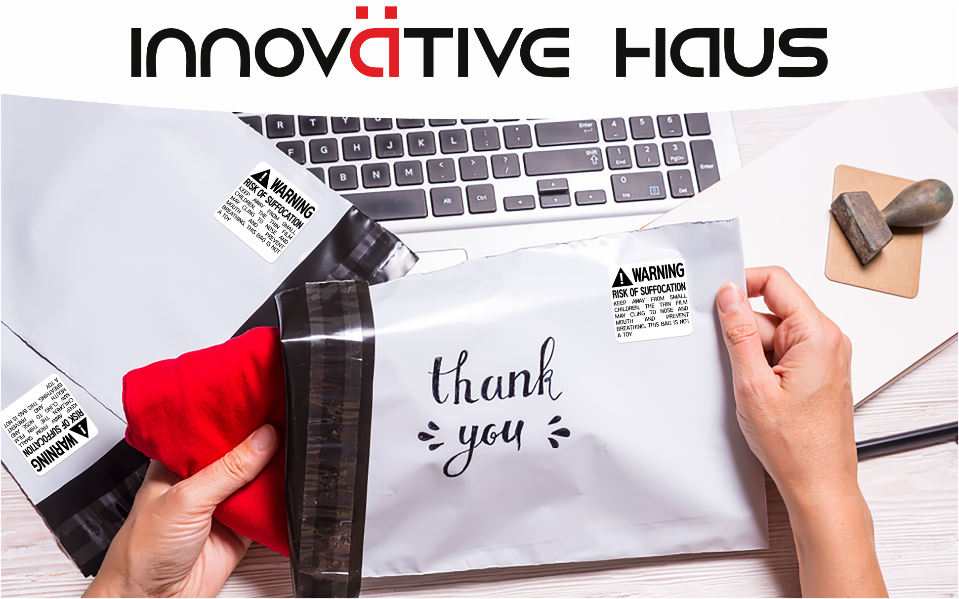innovative haus suffocation warning label sticker handle with care shipping packaging packing moving