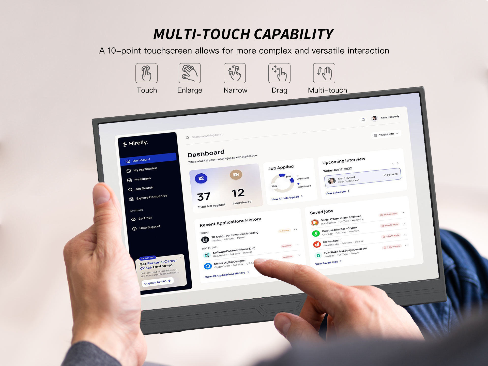 portable touchscreen monitor