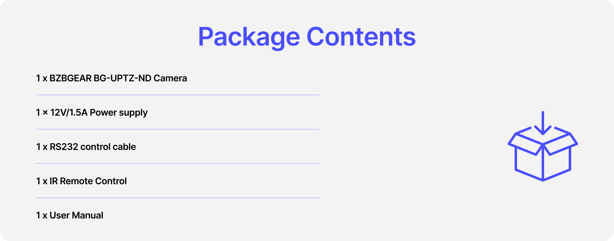 package contents