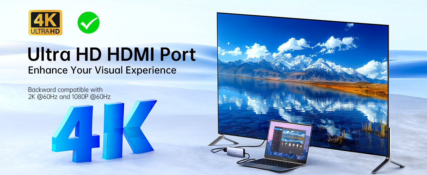 usb c hub multiport adapter powered hdmi 4K 60Hz 5Gbps Type-C USB-C with Dual sd card