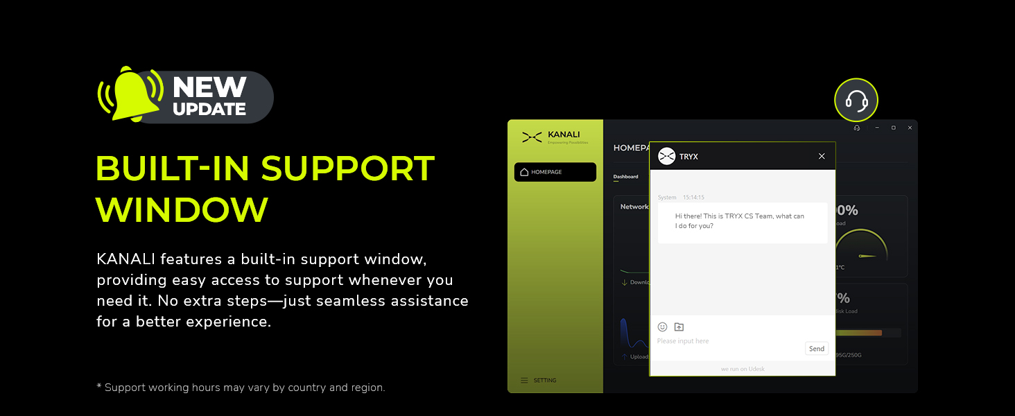 KANALI Built In Support Window