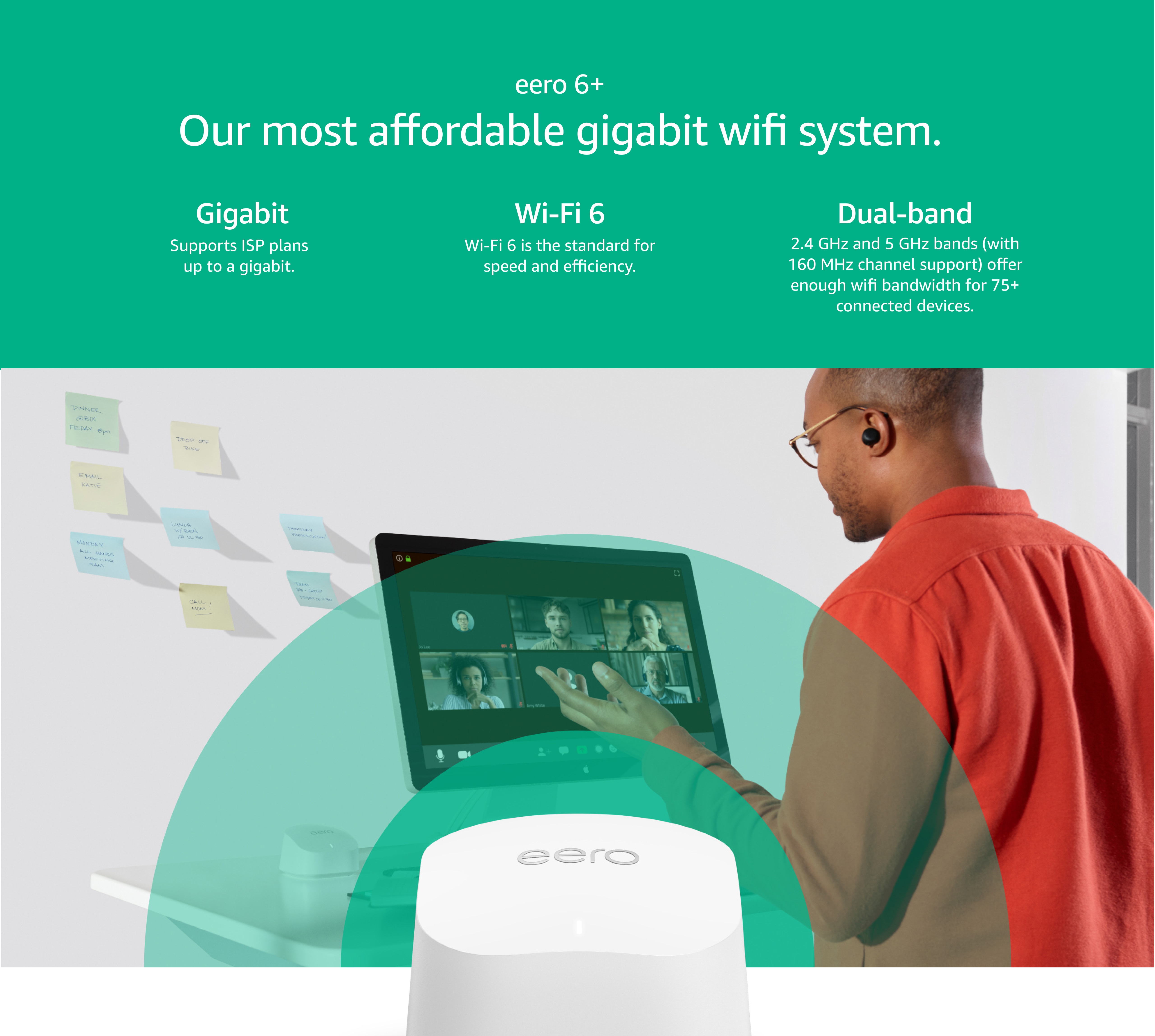eero 6+ AX3000 Dual-Band Mesh Wi-Fi 6 System
