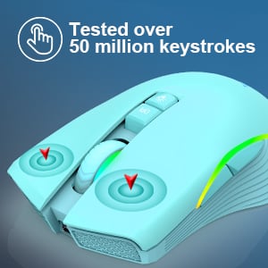 Strong Durability 50 Mil times keystroke test, strong durability assures your long-time using of th