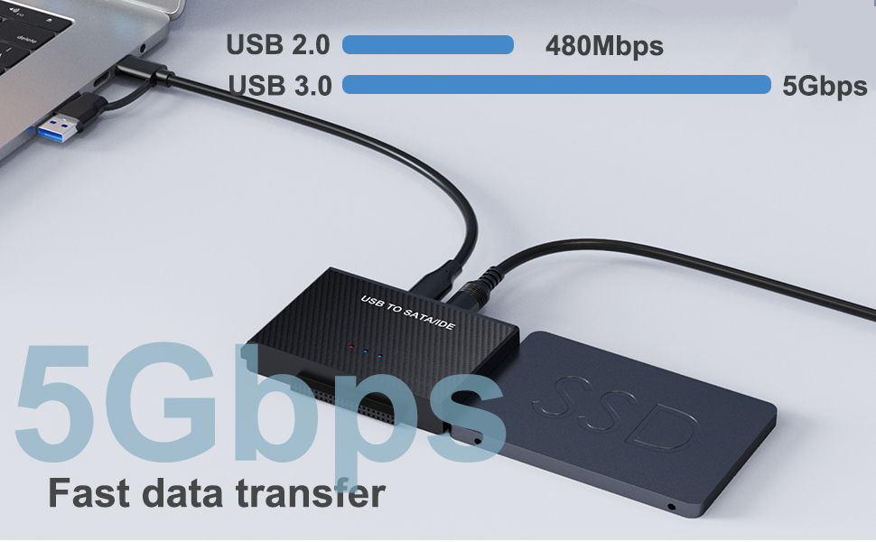 Hard Drive Reader SATA IDE to USB 3.0 Adapter