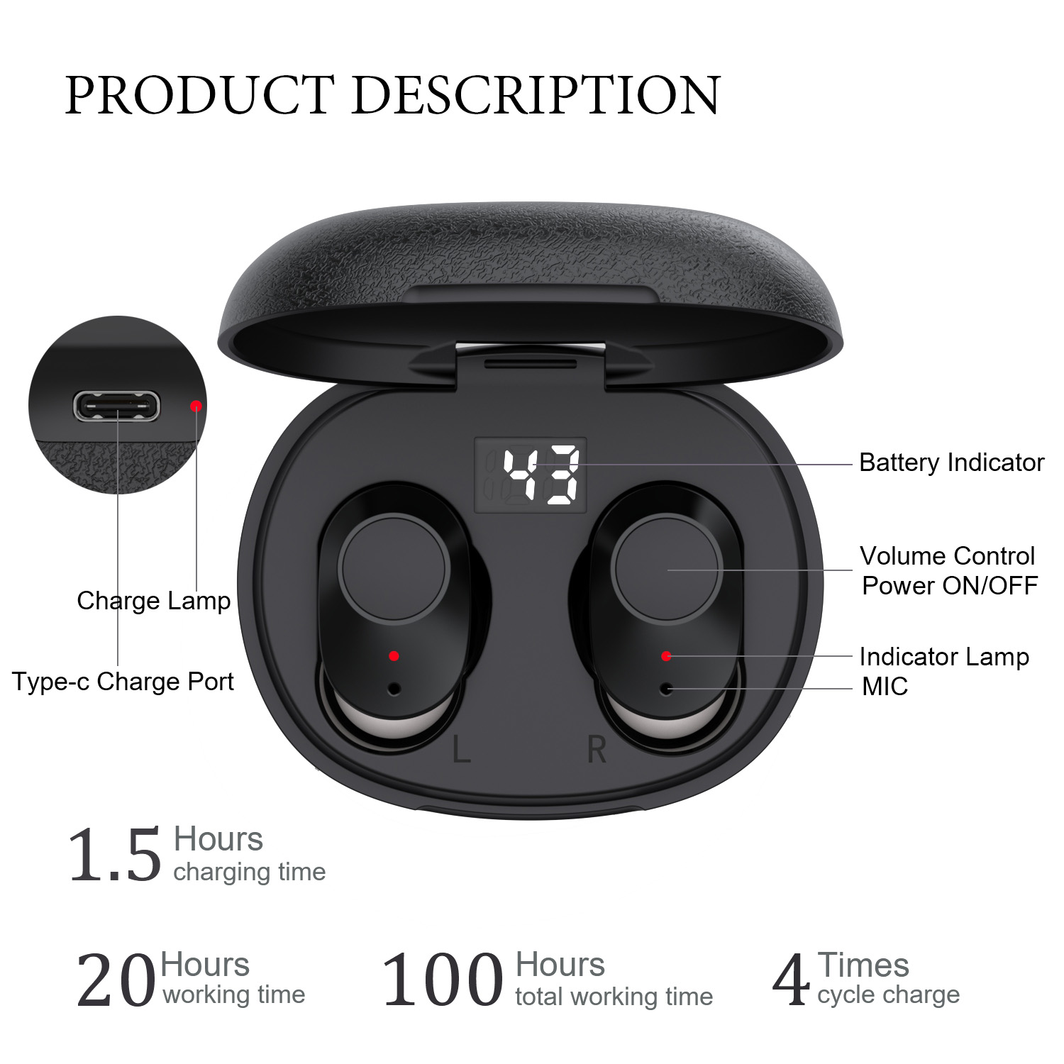 Long standby time, long use time, easy to carry,Going out necessities, hearing AIDS for the elderly,