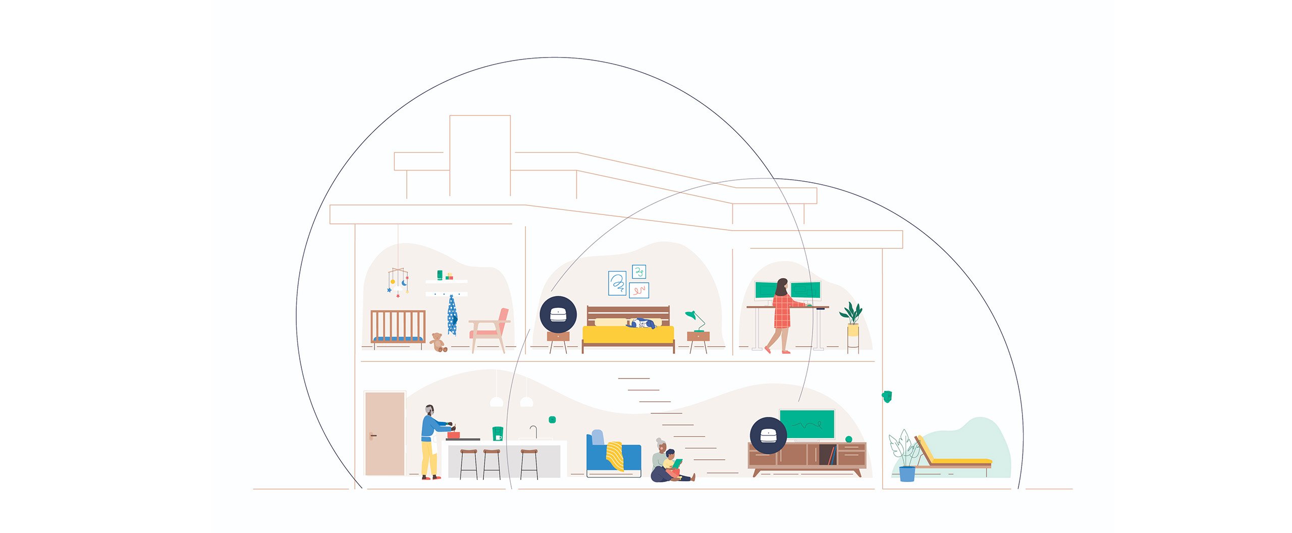 Upgraded Wi-Fi 6 supports speeds up to a gigabit