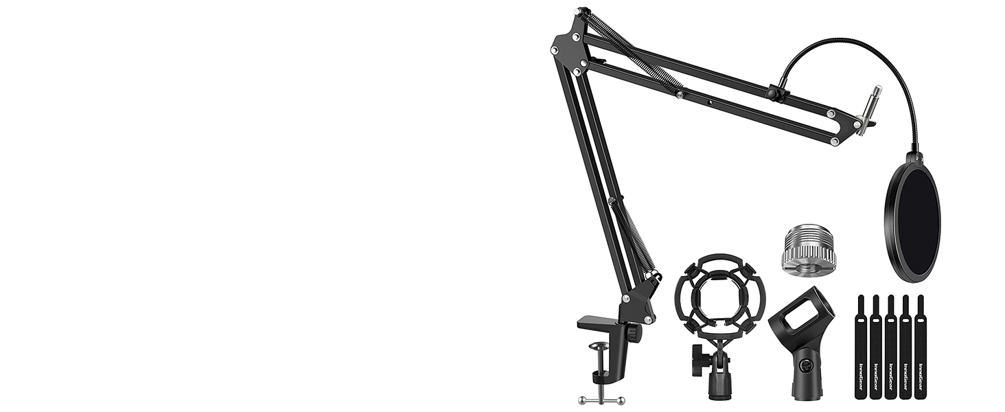 Mic Arm Microphone Stand Boom Suspension Scissor Stand