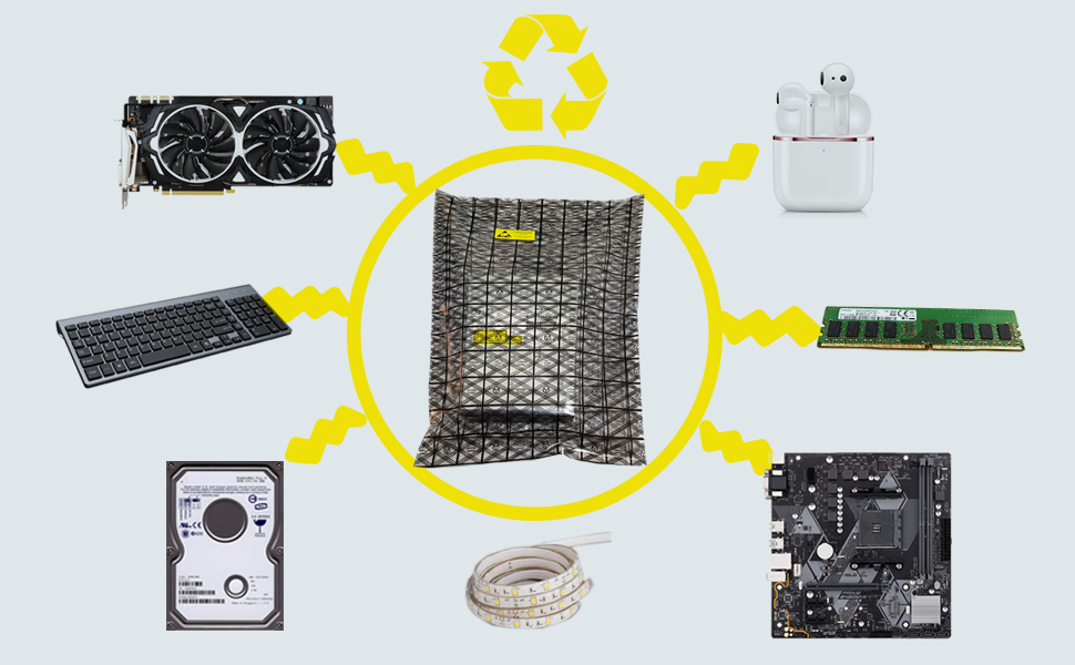 Premium large Electrostatic bags for motherboard ,video card,LCD screen,sensitive electronic compone