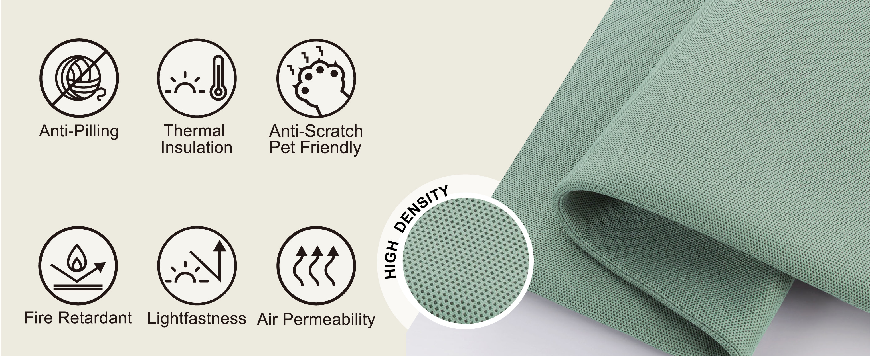 standing divider aqua fabric feature
