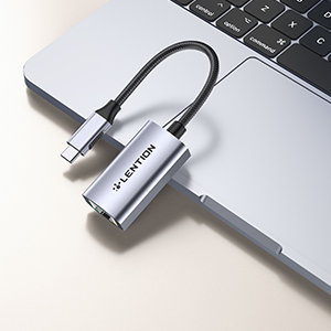 LENTION USB C to Ethernet Adapter, RJ45 to Type C Gigabit Network 1000M Wired LAN Converter Compatible 2023-2016 MacBook Pro 13/14/15/16, New iPad Pro/Mac Air, Chromebook, More(CU604, Space Gray) 9 image for this item