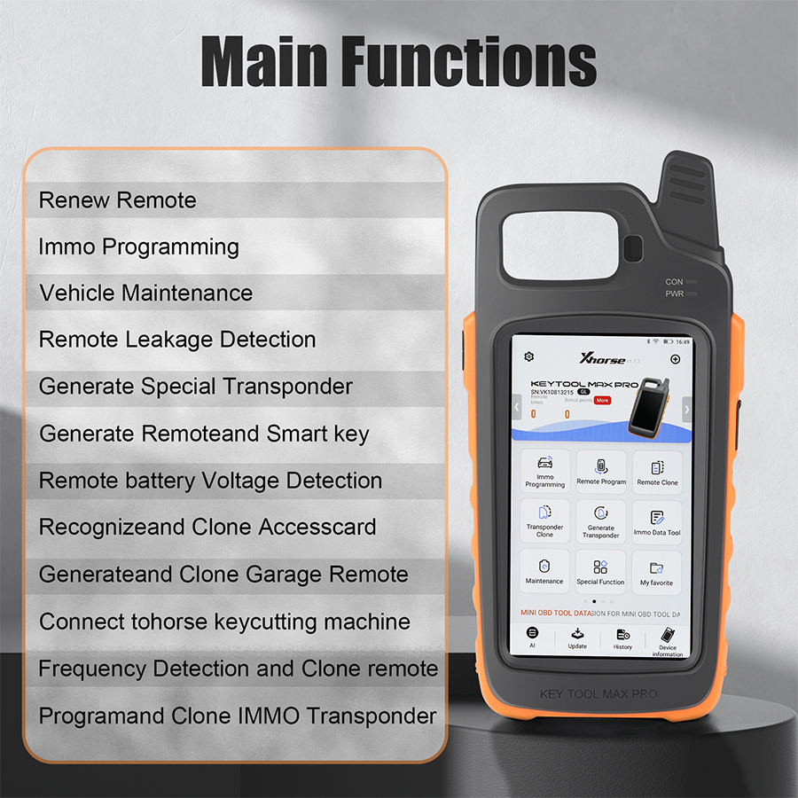 VVDI Key Tool Max Pro Main Functions