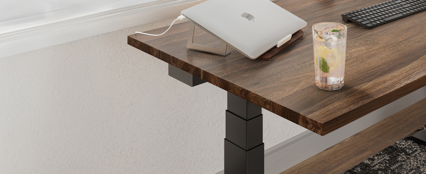 Desky Dual Hardwood Sit Stand Desk