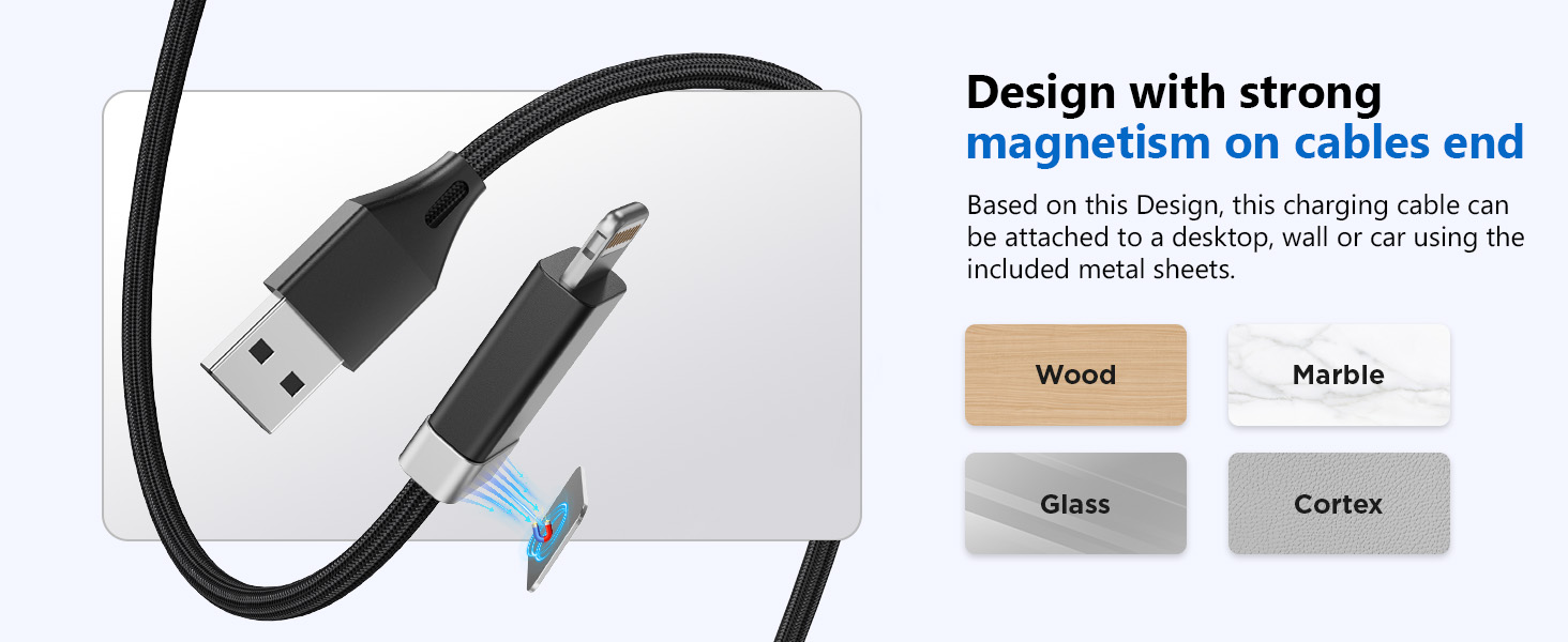 Design with strong magnetism on cables end