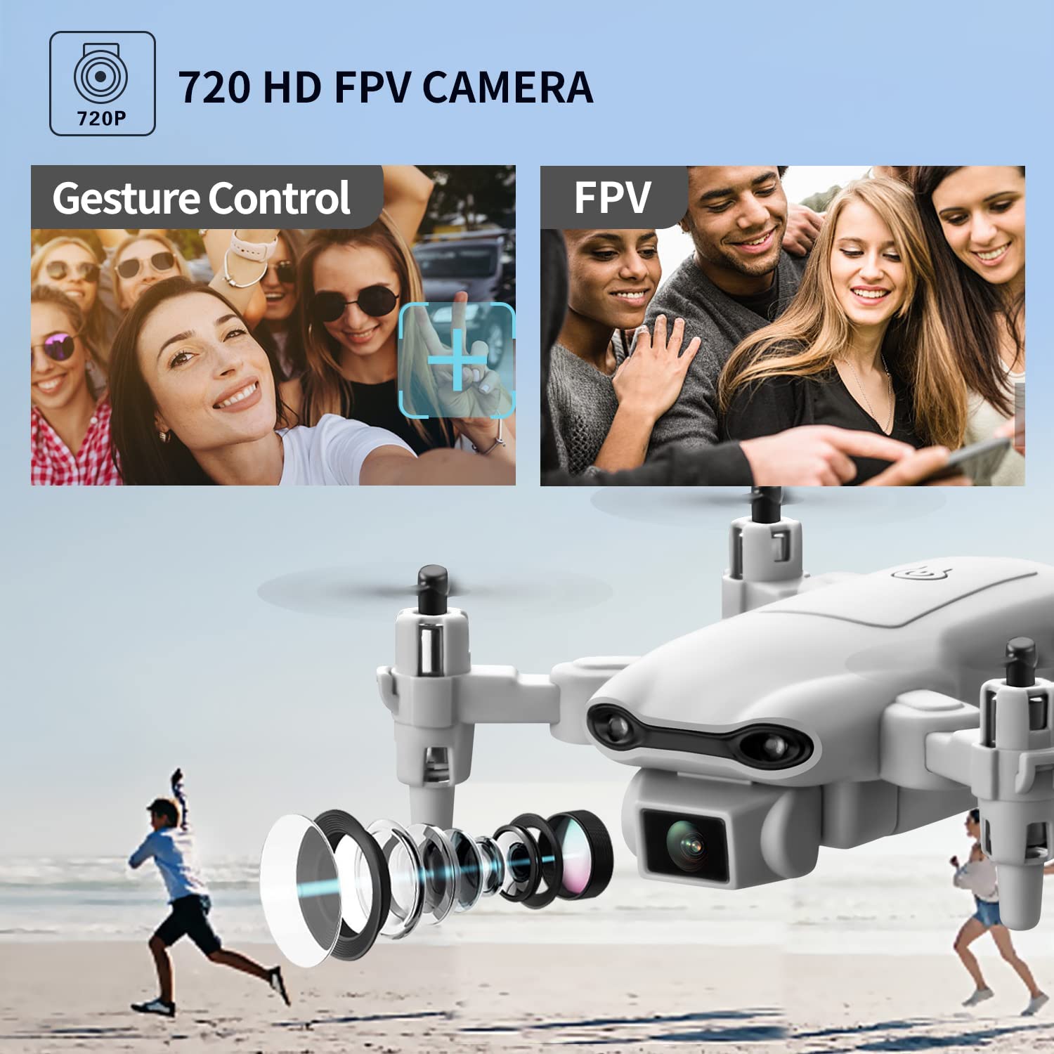 Foldable Mini Drone with 720P HD Camera