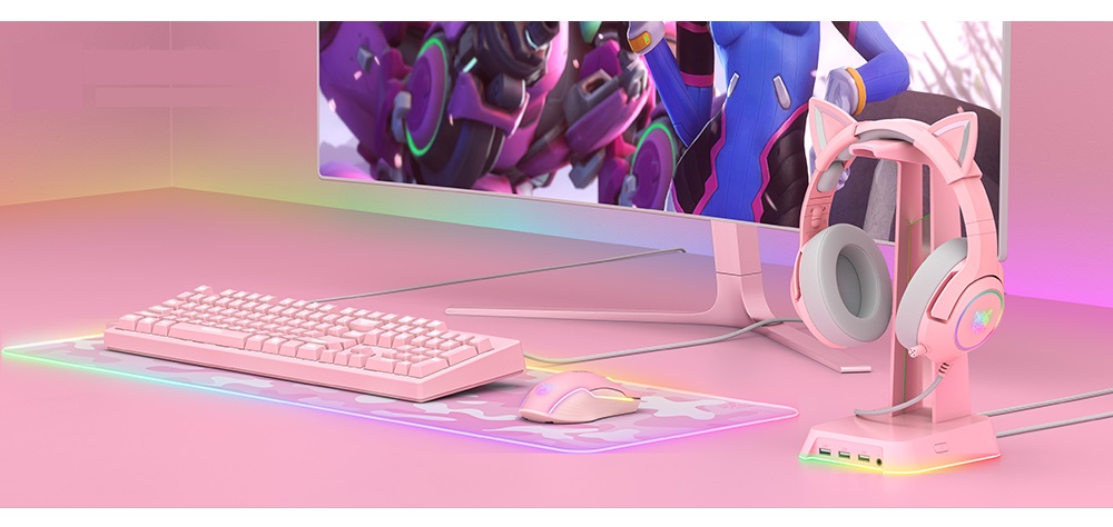 NEWSTYP Gamers Headset Cute Cat Ear Headphones