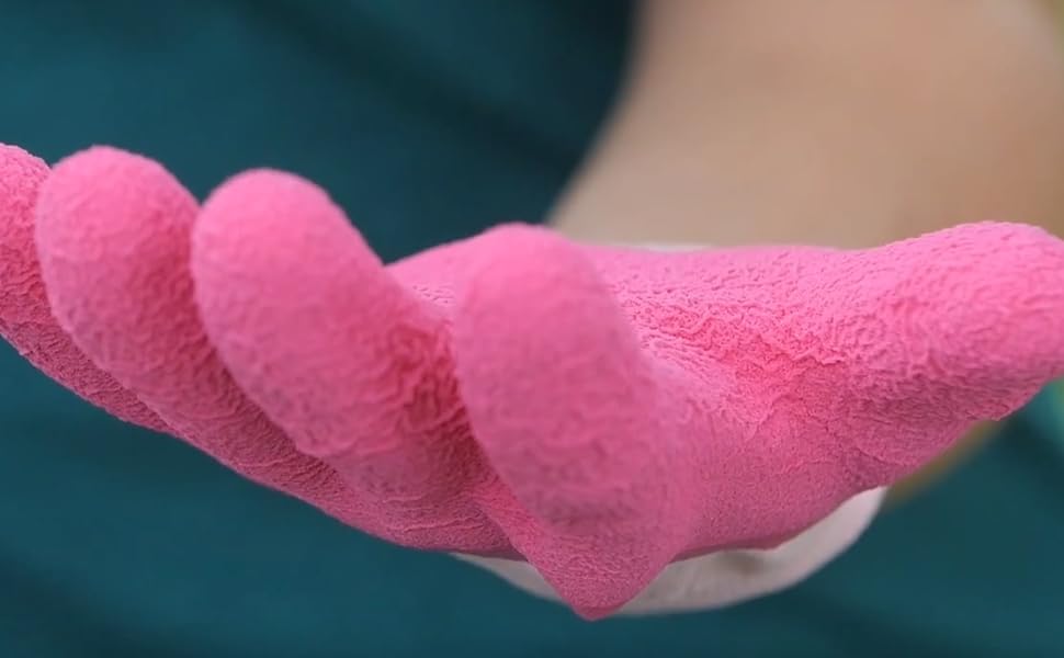 Detail view of the Palm with textured finger and palm finish