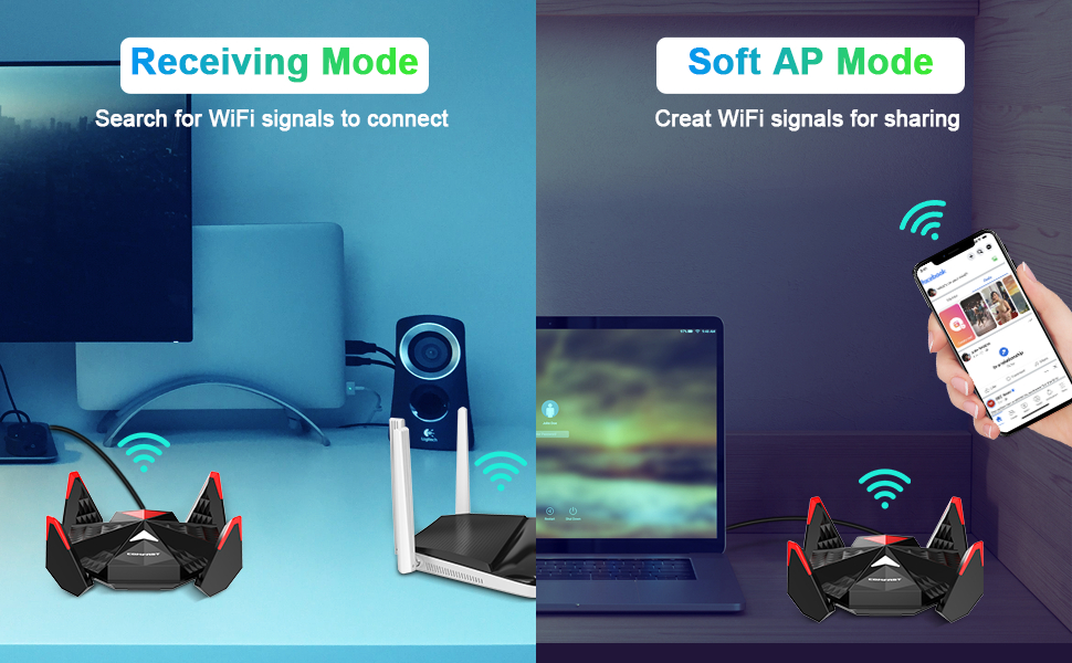WiFi 6 USB 3.0 Adapter for Gaming PC