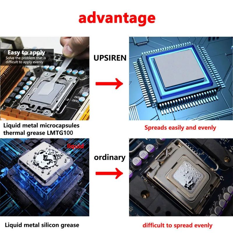 mixture of thermal grease and microcapsules