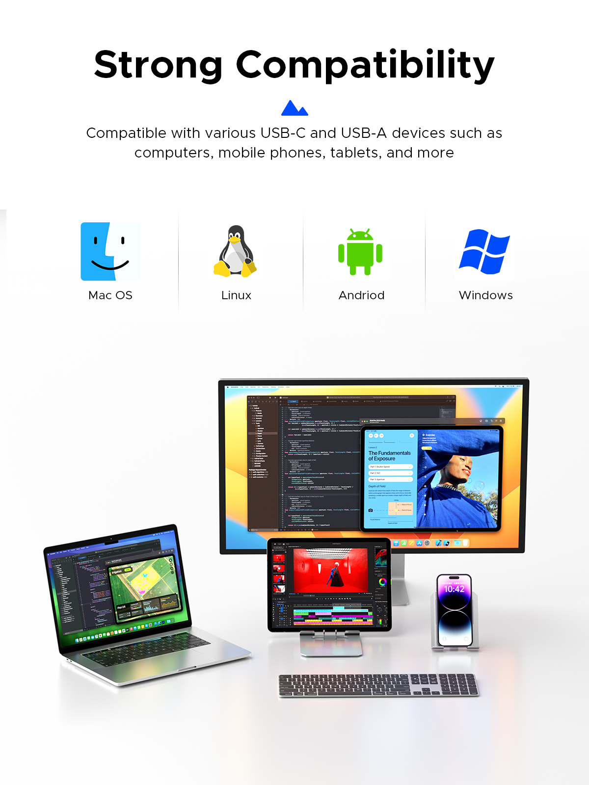 compatible with multiple operating systems including Windows, Linux, and Mac OS