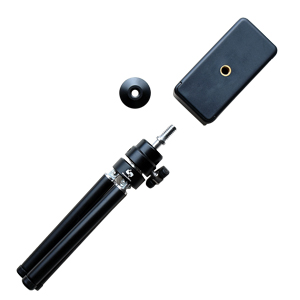 The tripod's 1/4-inch screw ensures stablility of the camera or other imaging device. Mini ball hea