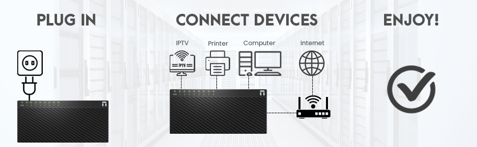 Netis ST3108GC 8 Port 10/100/1000Mbps Fast Gigabit Desktop Switch | Plug-and-Play