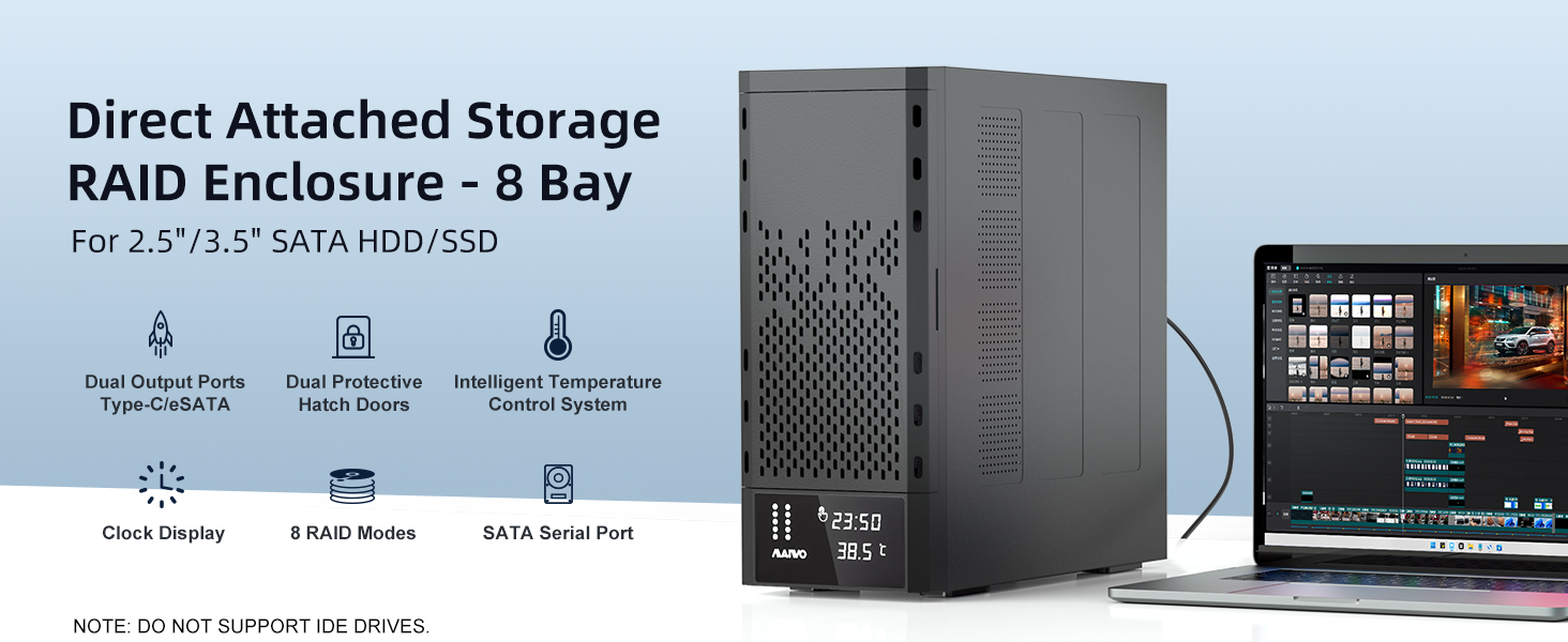 MAIWO 8 bay raid enclosure docking station