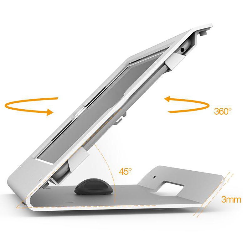 Business Desktop POS iPad Stand, Anti Theft Kiosk Countertop iPad Stand Holder