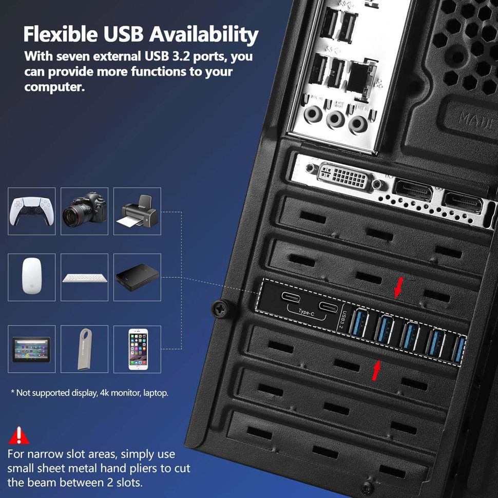 7 Port PCIE Expansion Card