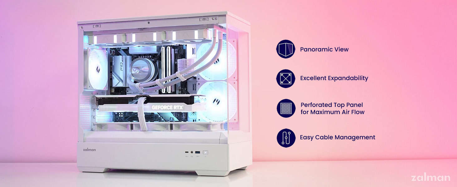 Zalman P30 Premium Panoramic mATX PC Case