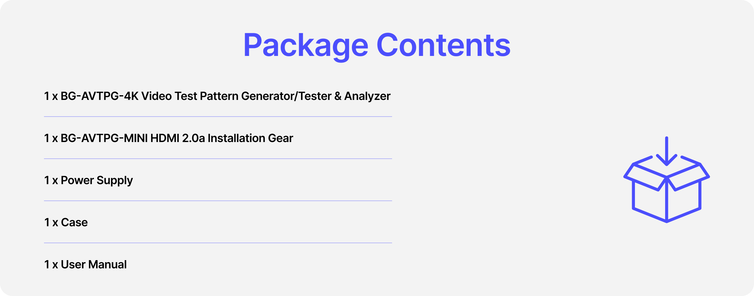 package contents