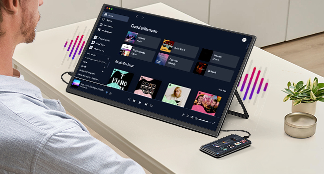 Enhanced audio with dual speakers