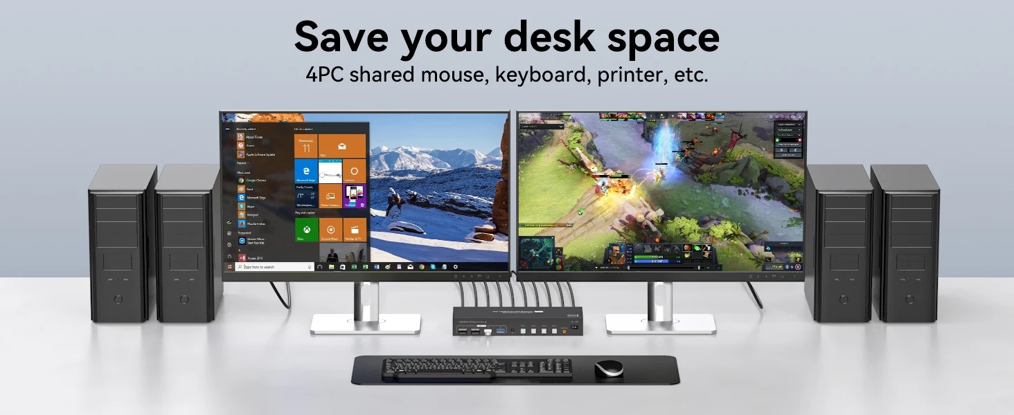 Dual Monitor HDMI+DP KVM Switch