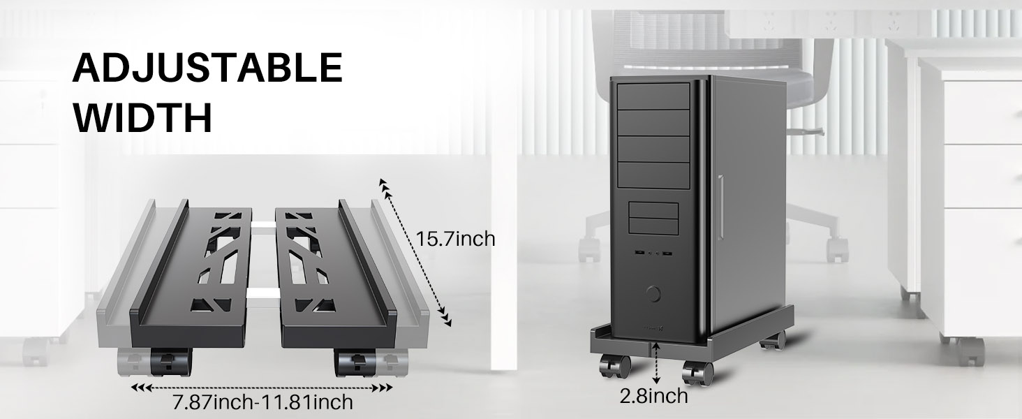 Adjustable Width PC Tower Stand