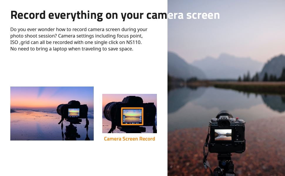 One-Click Recording Travel-Friendly Recording Laptop-Free Recording Space-Saving Recording