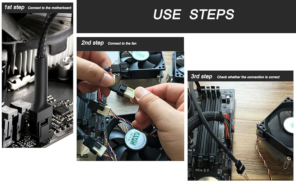 Excellent 4 pin PWM fan power supply extension cable for PC computer motherboard fans, make you easi