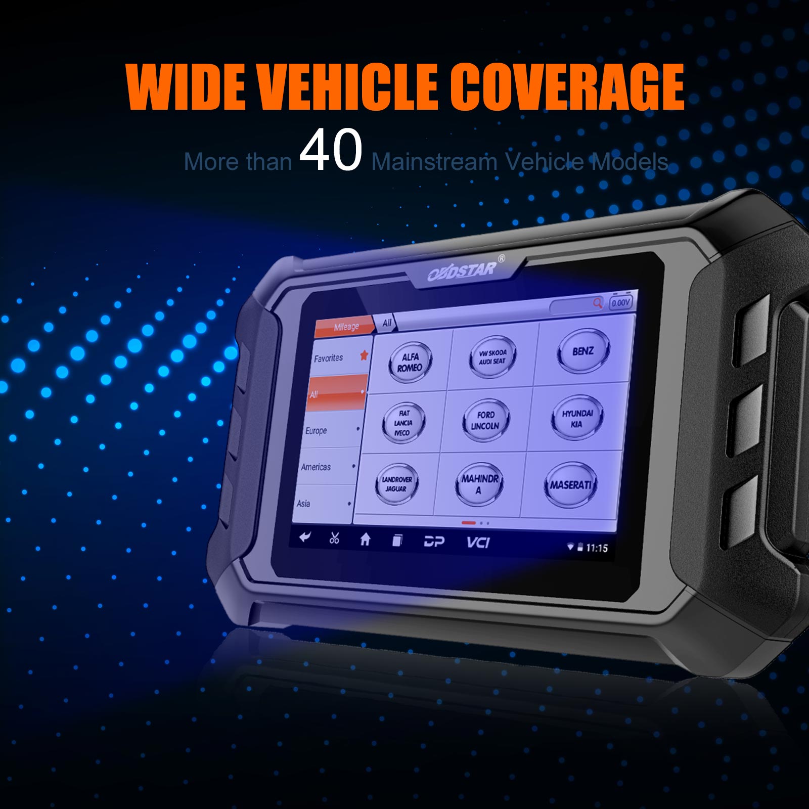 OBDSTAR ODOMaster wide VEhicle Coverage