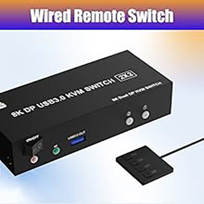 Dual DisplayPort KVM Switch with 3 USB 3.0 Ports