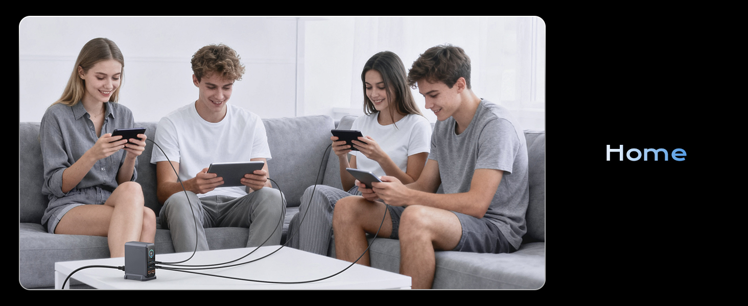 240W USB C Charger Block, 6 Ports USB Charging Station, GaN 140W PD 3.1 USB Charger