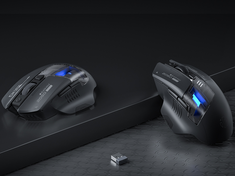 The INPHIC A9 Explore wireless mouse features whisper-quiet left/right buttons that eliminate distra