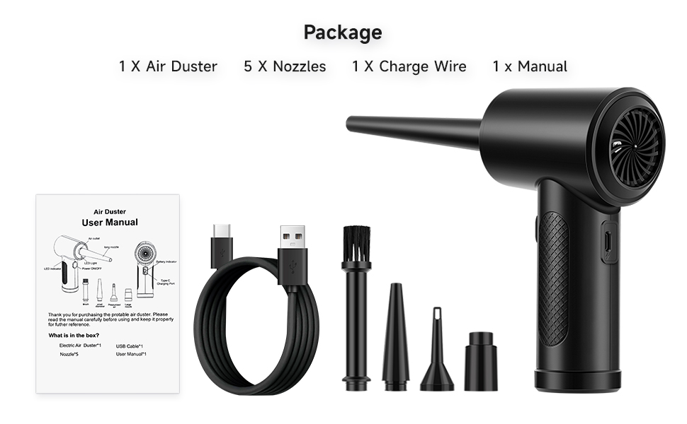 The electronic air duster will not produce liquid and will not cause damage to your electronic compo