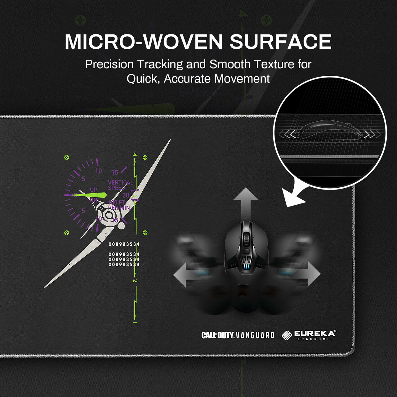 Thunderbolt Mouse Pad Micro Woven Surface