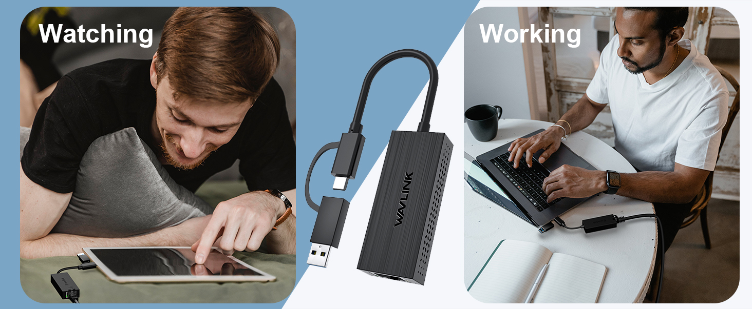 USB3.2 Type-A Type-C Ethernet Adapter