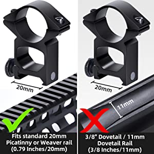 20mm (0.79 Inches) Picatinny Mount