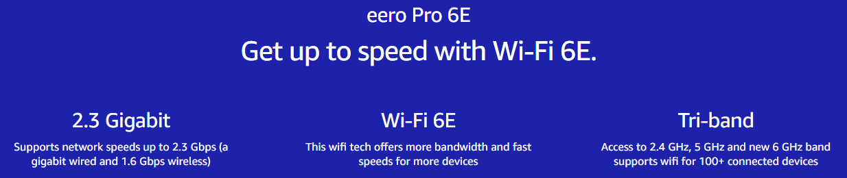 eero Pro 6E features