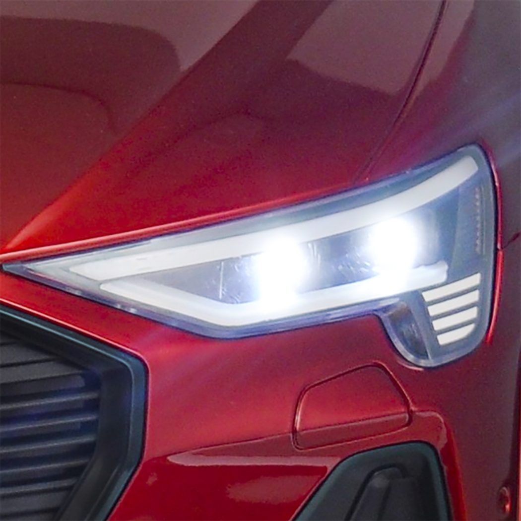 headlights, led lights, ride on car with led lights, ride on car with lights, front lights, audi