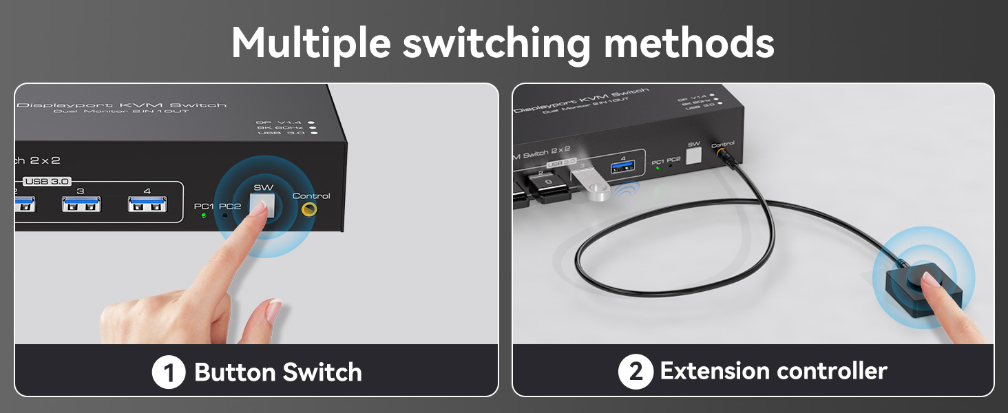 Click Windows P to select Mirror or Extend mode. 2 Switching Methods