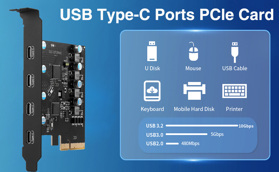 Pcie USB Card Pcie USB 3.2