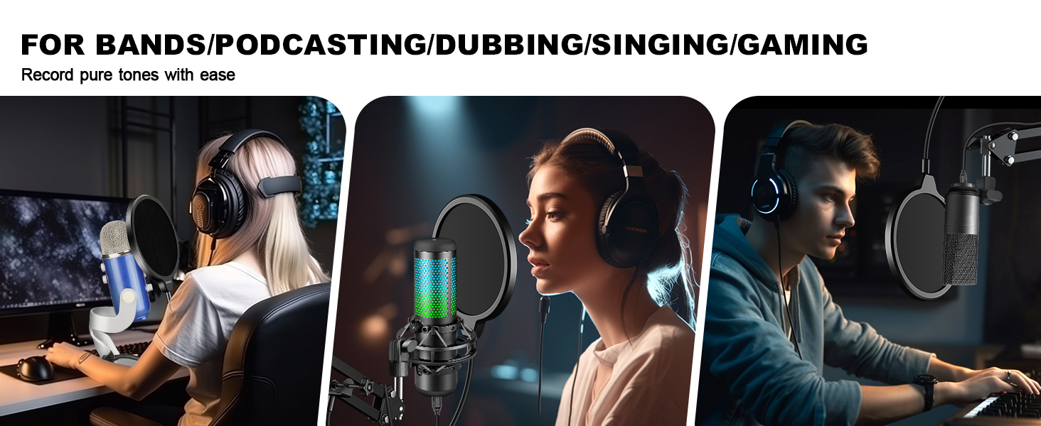 Double Layered Screen Pop Filters: The first screen blocks air blasts as any pop filter normally wou