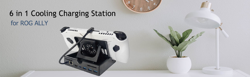 6 in 1 cooling stand charging station for ROG ALLY
