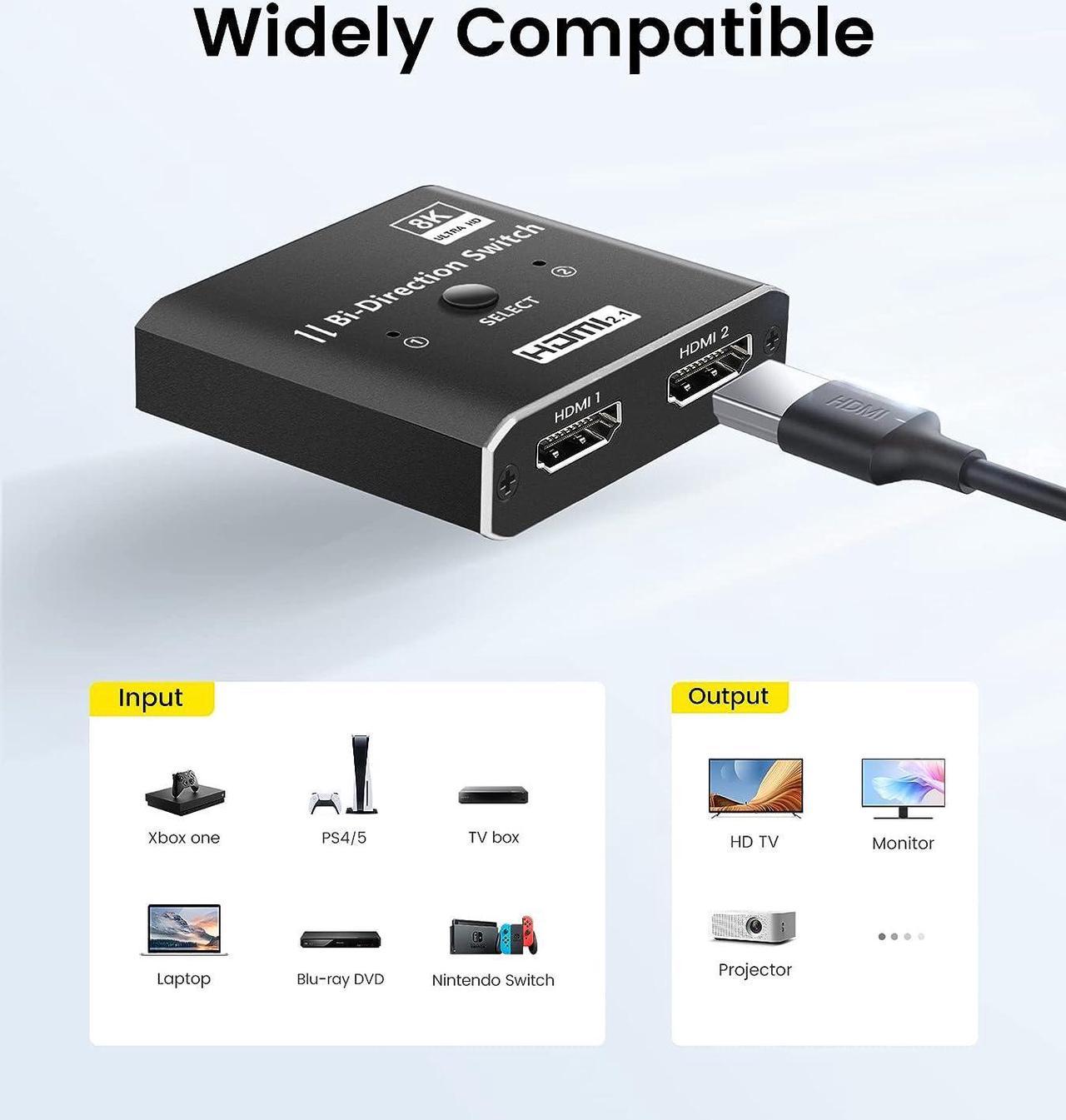 Aluminum 8K Dynamic HDR HDMI Switch Box